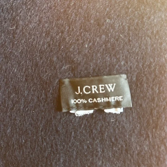 J.Crew Cashmere winter long scarf unisex luxury comfy coat fringe blue red soft - Picture 2 of 16